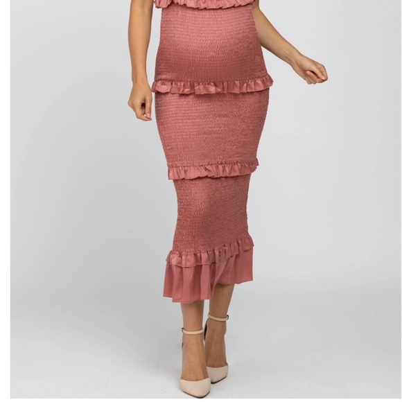 Pink Blush Mauve Maternity Dress - Picture 2 of 2